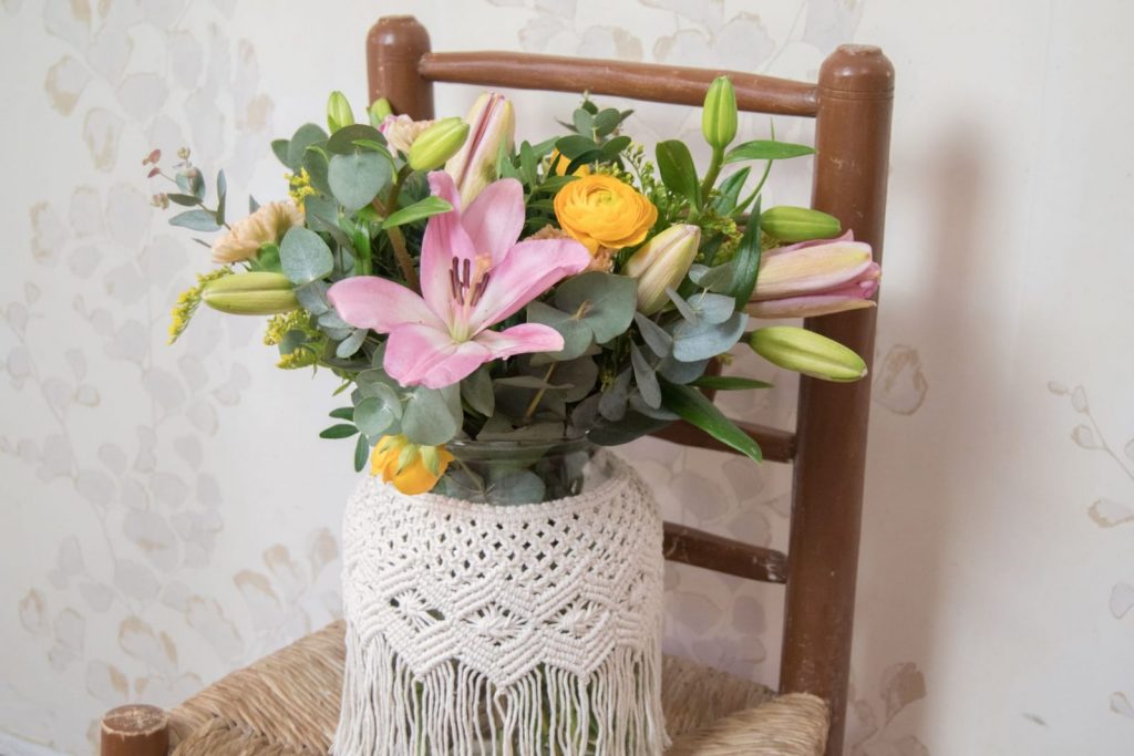Decoración con Jarrones de Macramé