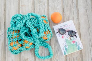 Bolso para las frutas de macramé