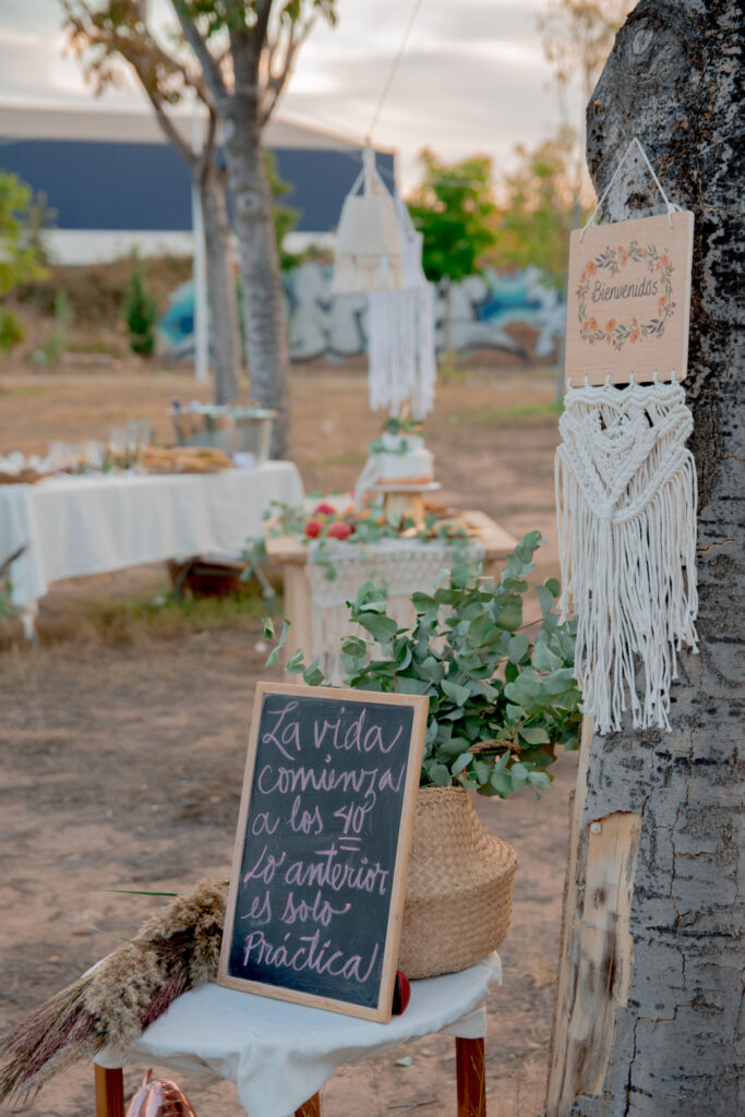 Elementos únicos de macramé para celebraciones