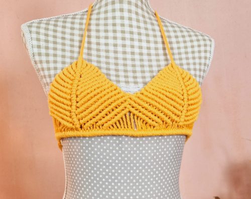 Crop top de macramé