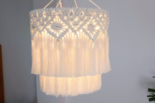 Lámpara de macramé bohemia