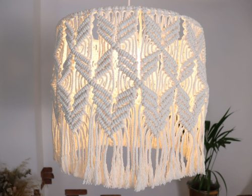 Lámpara de macramé Sentidos