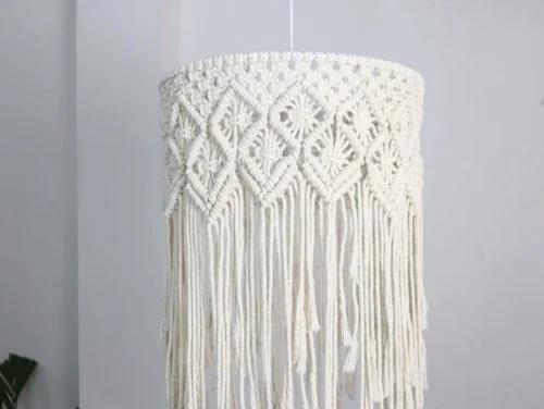 Lámpara de macramé Querer