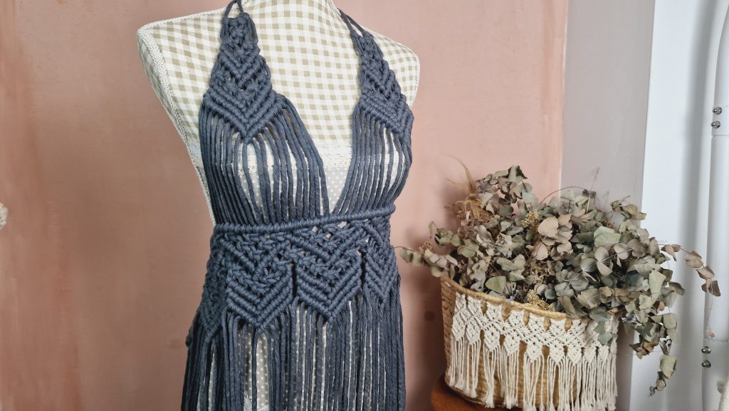 vestido de macrame